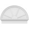 Ekena Millwork Half Round 4 Spoke Architectural Grade PVC Combination Pediment, 32"W x 22-3/4"H x 2-3/4"P PEDPC032X230HRO04 - alternate 3